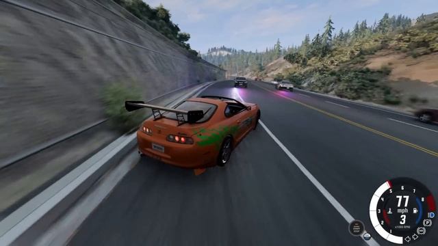 NEW Toyota Supra Mod is the PERFECT Car for Police Chases in BeamNG Drive!