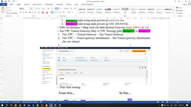 AWS Lab 16 AWS Transit Gateway