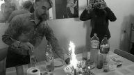 My Birthday at Grandmas House (Panasonic Lumix DMC-LZ8) (Black and White)