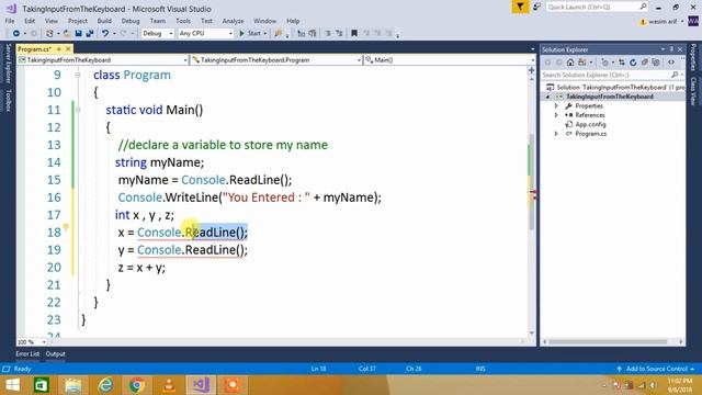 Lesson#4: Input from the Keyboard, Type Conversion in C# Program