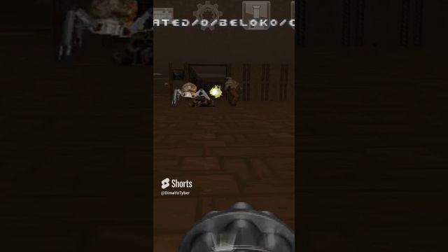 Интересный бой в игре Дум 2, инфайт в DOOM 2: арахнатрон против двух рыцарей ада - кто победит ?