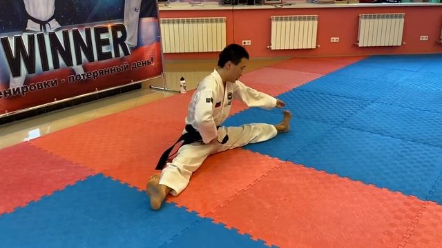 Десятая тренировка по ТХЭКВОНДО для начинающих (белые - желтые пояса)