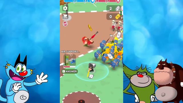 Oggy And Jack try to Max Level in Army Commander Game | Oggy Game