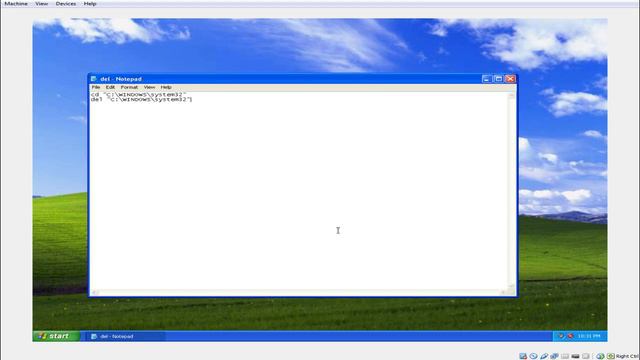 Deleting System 32 on Windows Xp