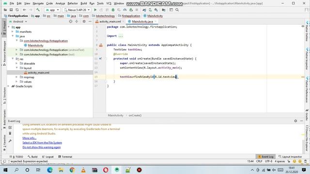 Android Studio Ders 2: Xml ve Java Yapısı