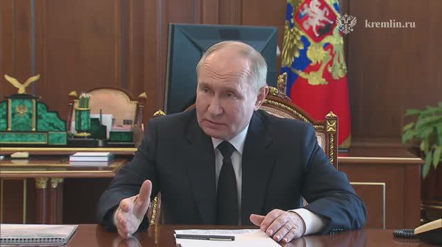 Владимир Путин в Кремле провёл встречу с губернатором Херсонской области Владимиром Сальдо