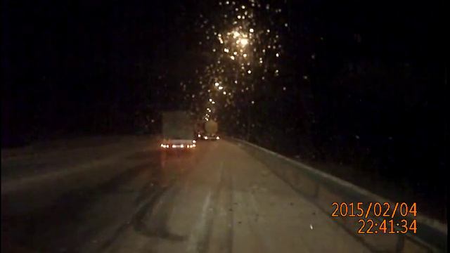 Траса Київ-Чоп с.Зелений Гай біля Рівного 04.02.2015