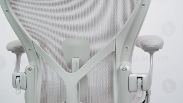 112 - Herman Miller Aeron Mineral - Satin Aluminum + кож. подл.