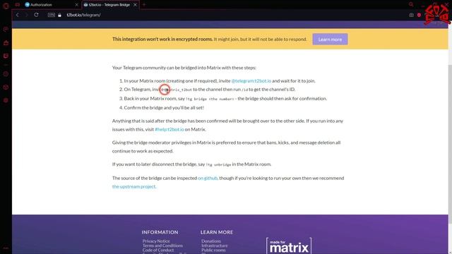 How to Bridge Telegram and Matrix / Element