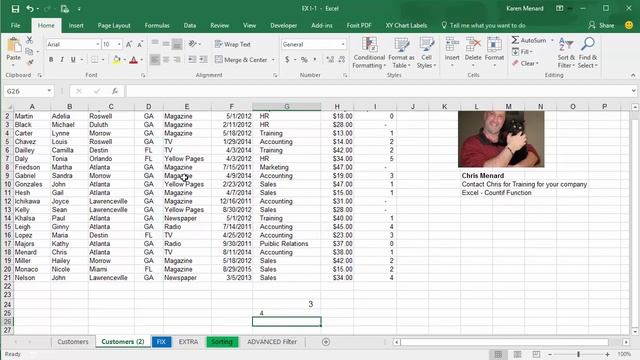 Excel Countif for text and numbers and named range by Chris Menard