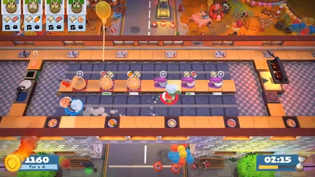 Overcooked 2 - Carnival Chaos Kevin 2 :: 2 Players - Score: 2616
