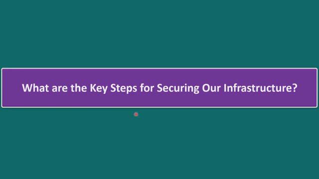 What are the Key Steps for Securing Our Infrastructure? Evaluate, Assessment Practices & Outcomes