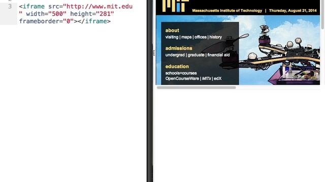 HTML iFrame