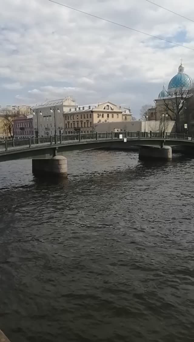 Вид на Красноармейский мост, Фонтанку и Крюков канал. Коломна - историческое название района