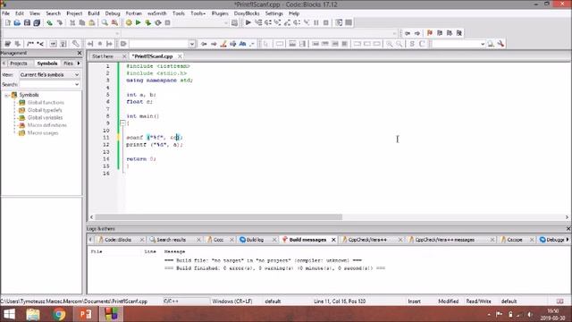 Printf i Scanf || C++ #1