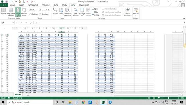 Excel Basics Part 8 !! | Printing Properties | Part 1