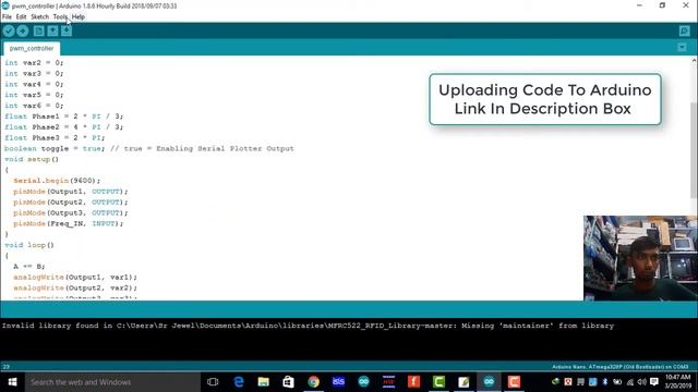 Arduino three phase inverter code  | Electro Bhai |