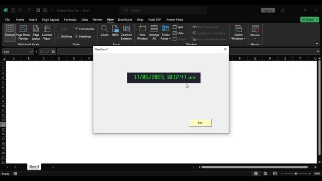 Hora en tiempo real con VBA Excel