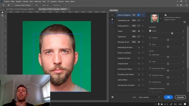 Neural Filters no Photoshop 2021 *envelhecendo pessoa*