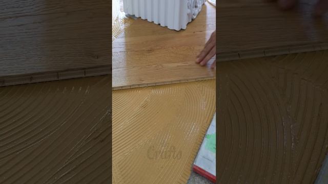 Installing Chevron Parquet Floor Around A Column