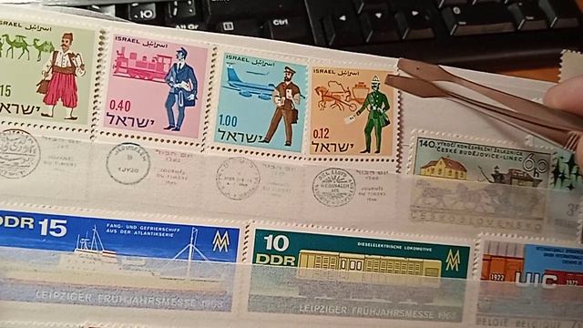 Смотрим подарки от Сергея. Филателия марки хобби stamp philately hobby