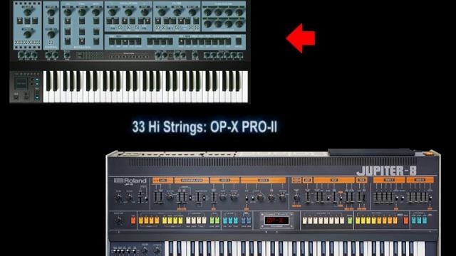 Roland Jupiter-8 vs. OP-X PRO-II