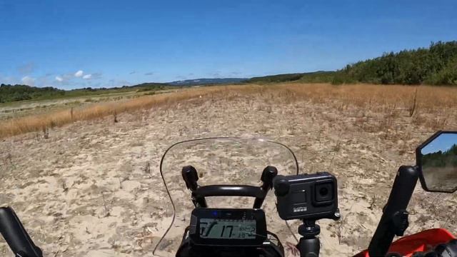 2021 Honda Crf 300L Rally off-road testing and suspension on riverbar in Nor Cal