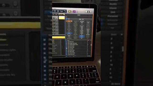 MacBook Gold 12 inch retina garage band music sample