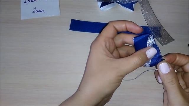 Бантики Канзаши из лент 25 см Мастер Класс  Bows Kanzashi tape 2.5 cm Master Class