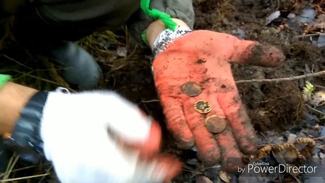 Первый снег 2018 пол рубля Николая 1 и Польская серебруха