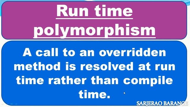 Compile time and run polymorphism in java. Dynamic method dispatch. Early and late binding in java.