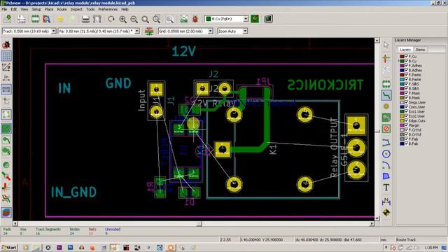 Single Channel Relay Broad | KICAD Design | SMD