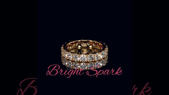 Кольцо желтого золота с камнями 3мм по кругу Arina от 19 карата от Bright Spark