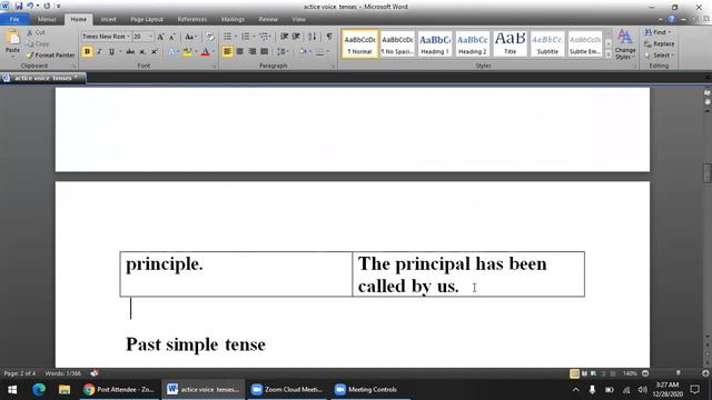Tense change or verb change to passive voice( Positive sentences)