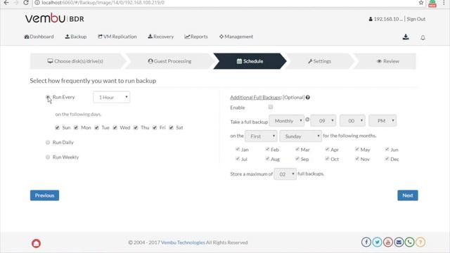 How to Configure Image Backup using Vembu BDR Suite