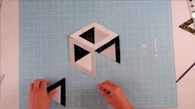 Блок для квилта "Полые кубы" | Учебник по квилту | 3-D шаблон для квилта