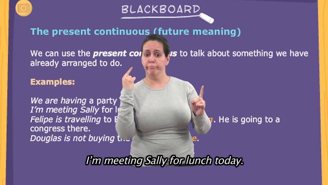 Video 6 the present continuous future meaning