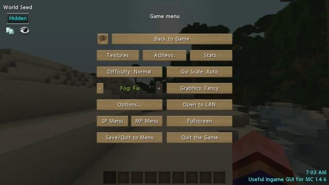 Minecraft -Useful Ingame Gui Mod (1.7.2)
