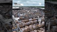 Торнадо разкъса Мариета, Оклахома, унищожавайки разпределителен център на Dollar Tree