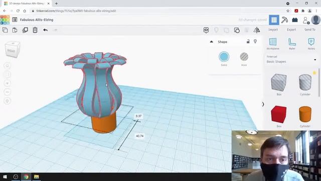 Tinkercad Flower Sculpture