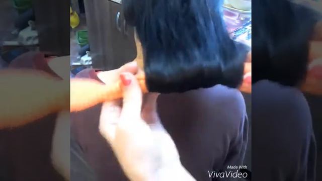 Пучок из заколки для волос