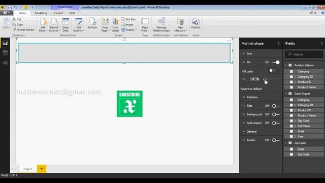 How to Set Transparency for Rectangle Image in Power BI Desktop