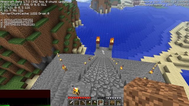 Minecraft Far Lands or Bust - #755 - Musical Pyramid F3 Monument