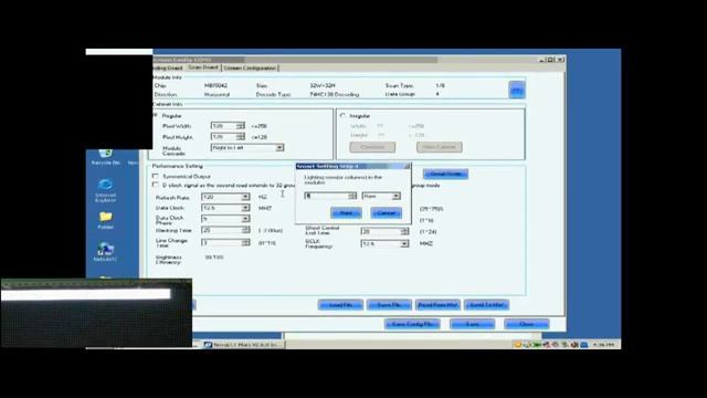 How to configure LED screen Novastar for Mo from H   480P