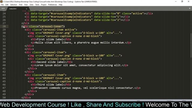 Web development Class 08 | Bootstrap Carousel | Jumbotron