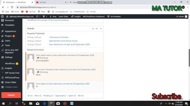 screen options in WordPress , use of screen option in WordPress