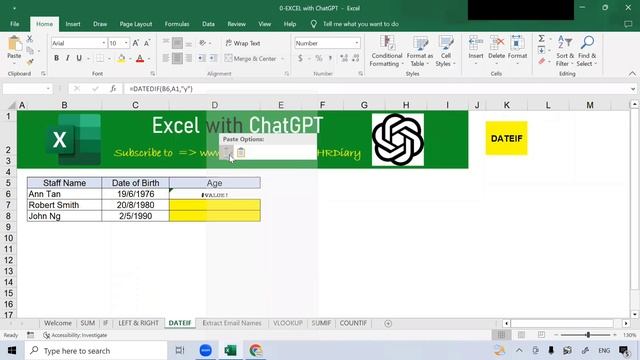 EXCEL with ChatGPT