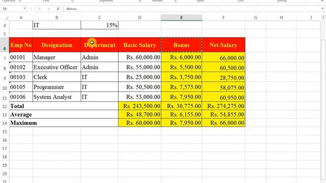 Microsoft Excel NVQ (Theory & Practical 10 )  l  Nenasala Academy