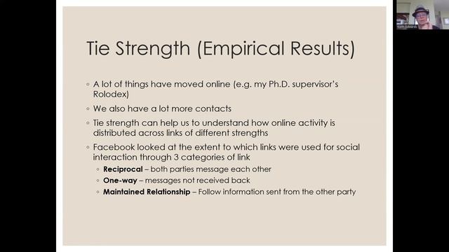 CS485 - Strong  Weak Ties