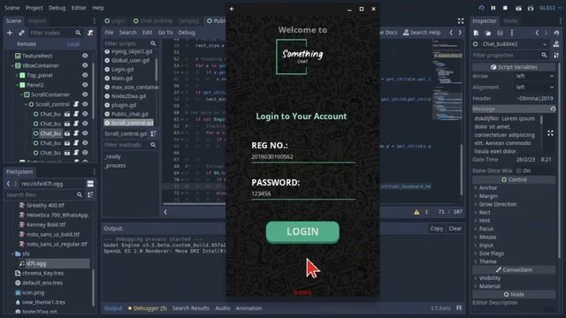 Made a Chat App using Godot and Firebase - SomethingChat
